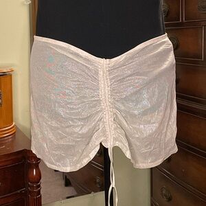 Savage X Fenty Gathered Mesh Skirt w Drawstring 3X semi sheer iridescent sunset